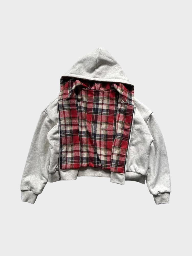 Veste Zippée Damier