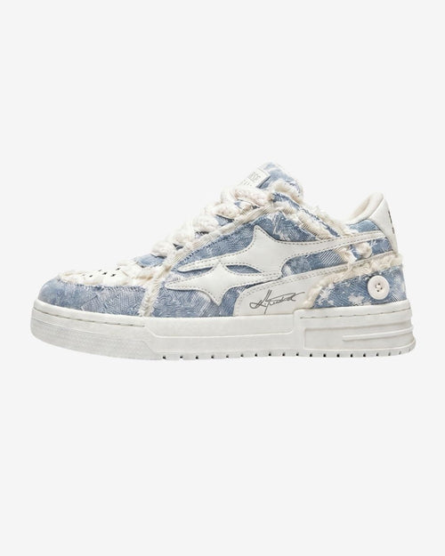 Baskets toile brute Bleu