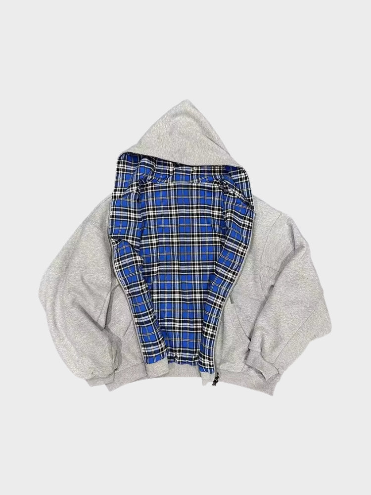 Veste Zippée Damier