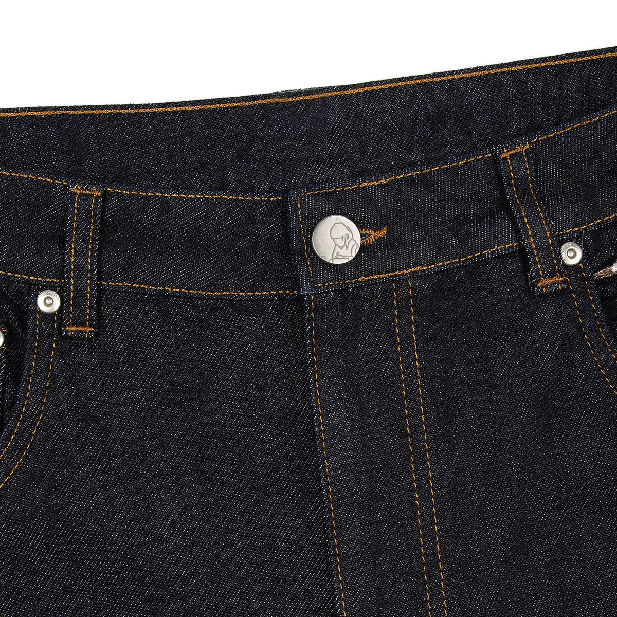 Jean large cerisier brodé taille