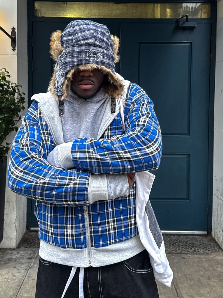 Veste Zippée Damier