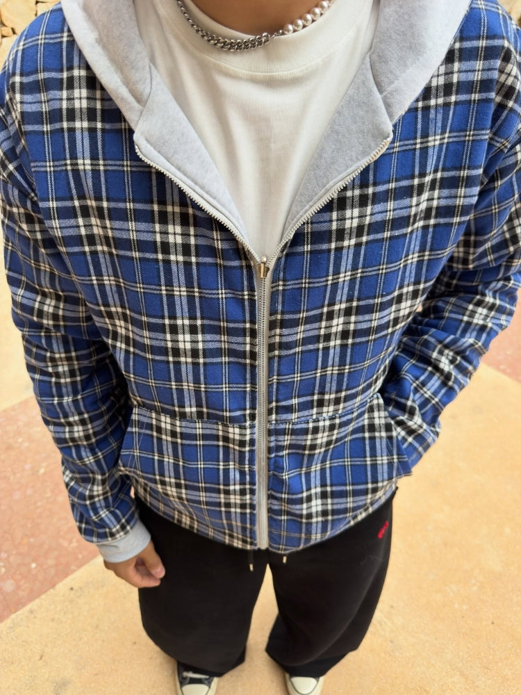 Veste Zippée Damier