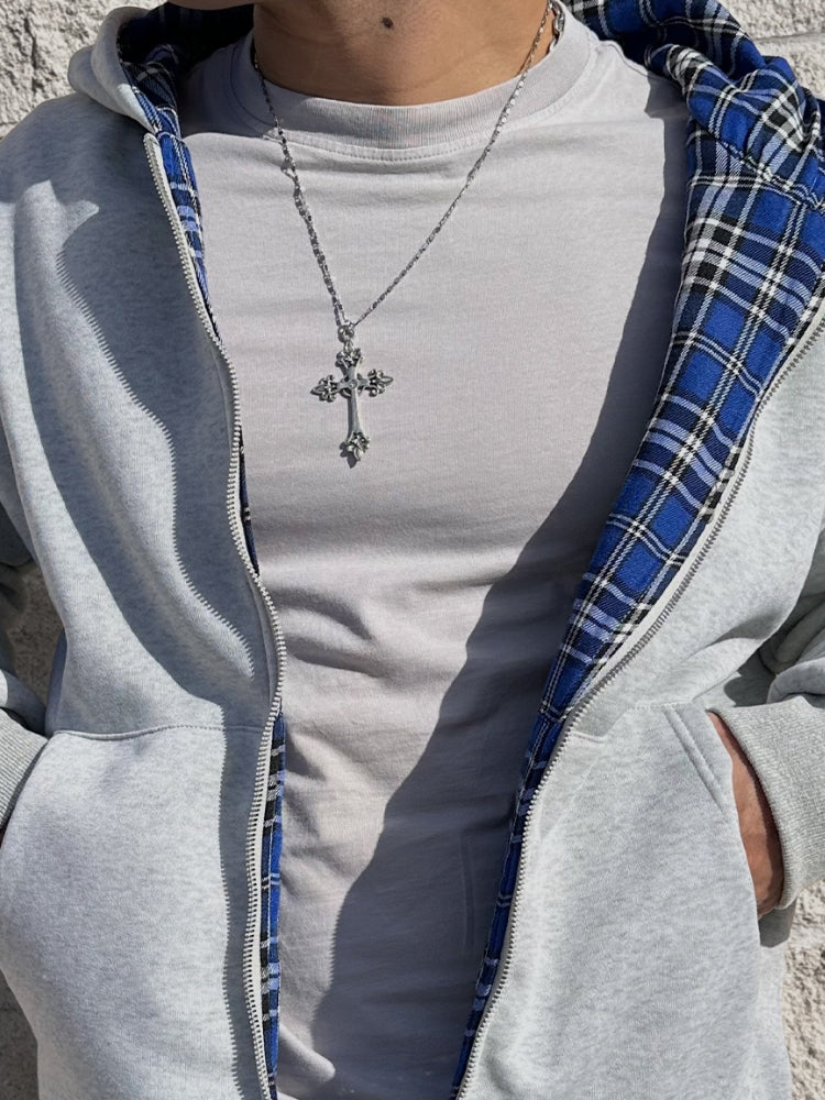 Veste Zippée Damier