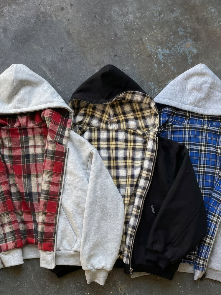 Veste Zippée Damier