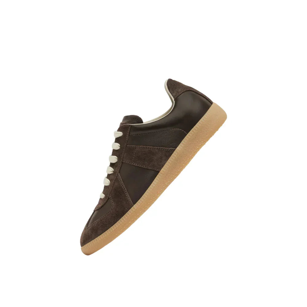 Baskets militaires rétro Marron