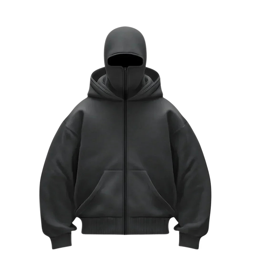 Haut zippé cagoule Gris