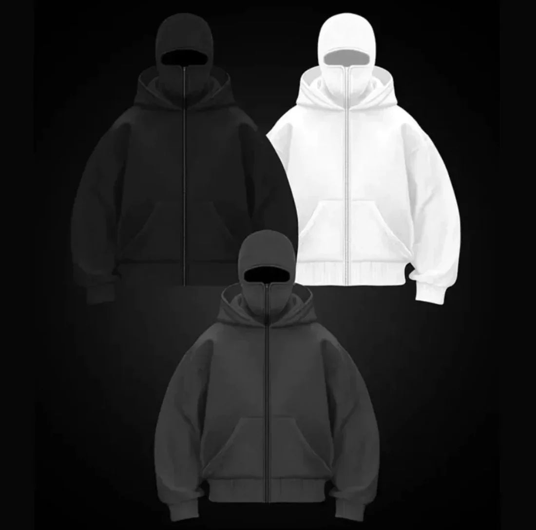 Haut zippé cagoule 3 coloris